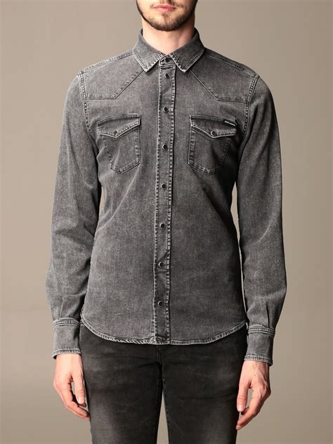 dolce gabbana shirt mens|dolce gabbana denim shirt.